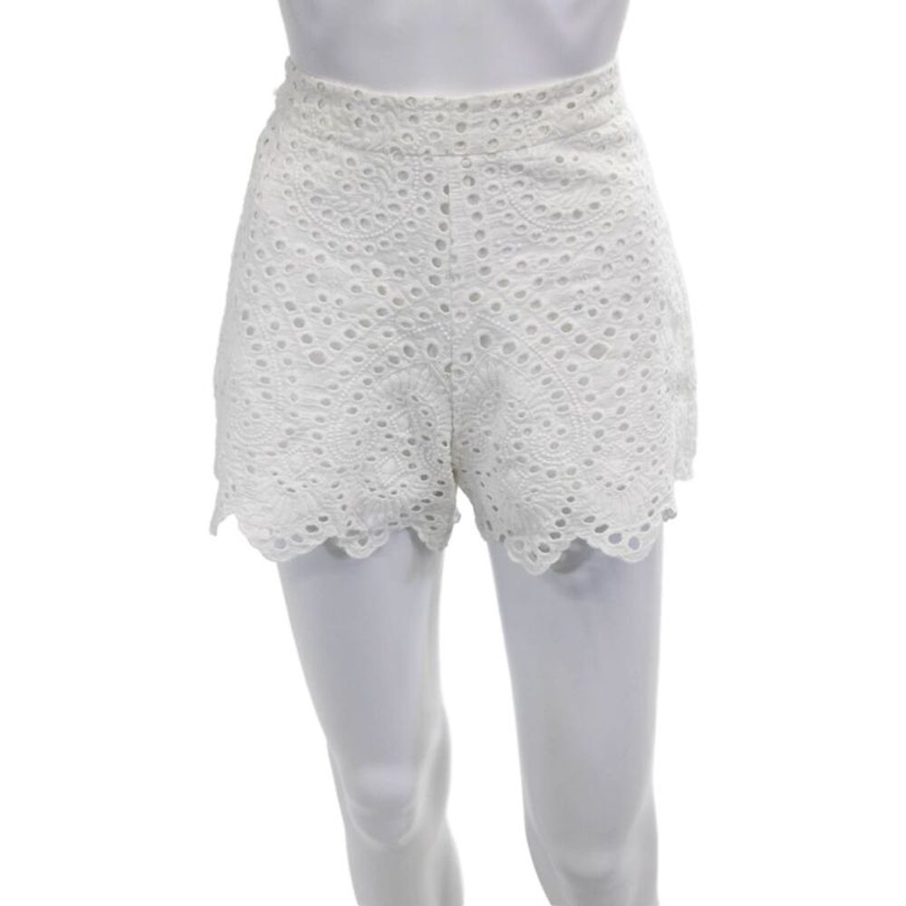 Design History Unisex White Bohemian Cotton Shorts Size XS